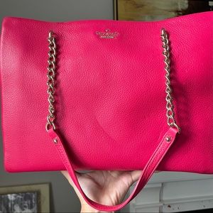 NWT Kate Spade Emerson Phoebe Berry Pink Large Tote Pebbled Leather Shoulder bag
